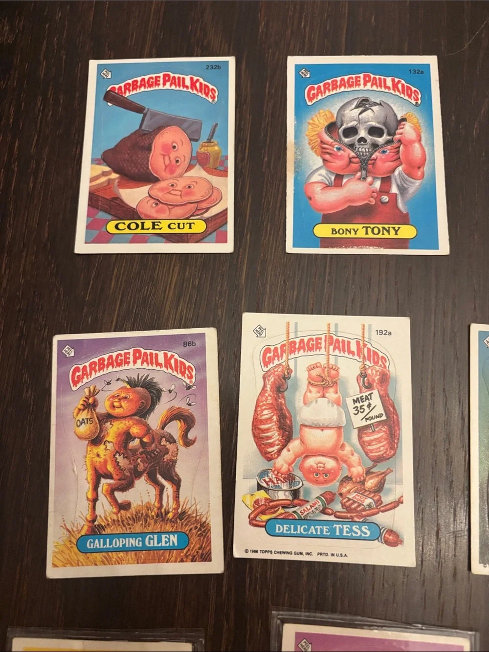 Garbage Pail Kids Collectible Trading Card Lot - vintage 1985 set of 12